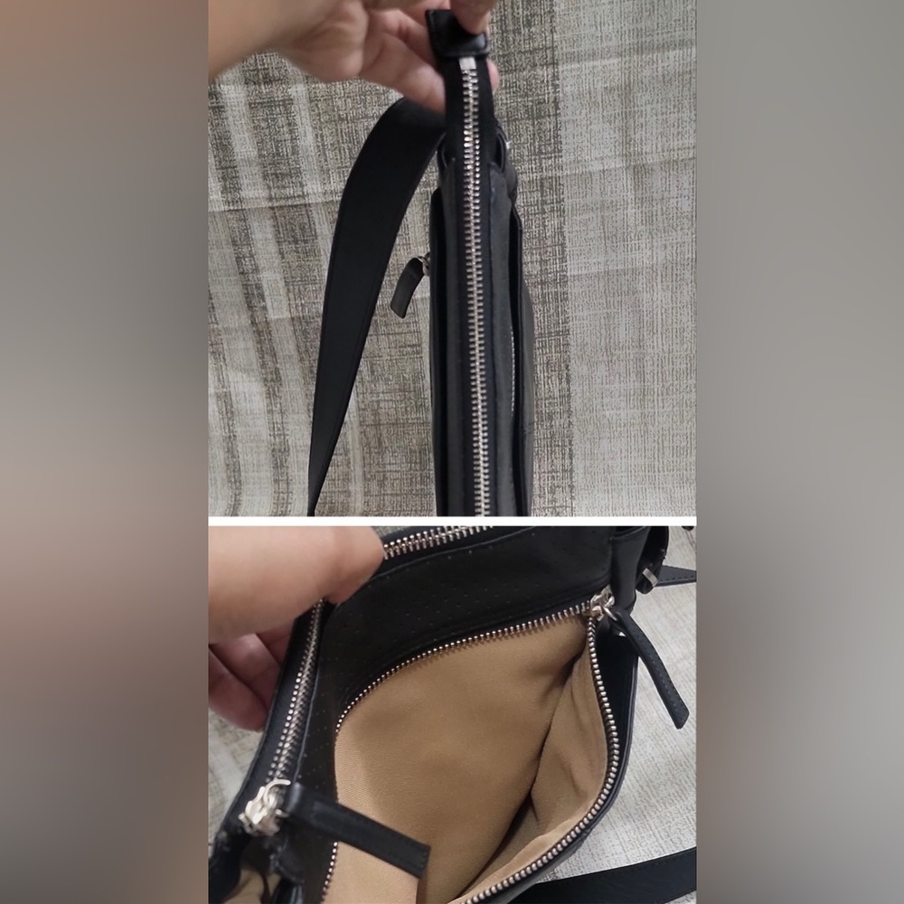 Derek Alexander Black Leather Crossbody bag in Excellent Condition - Picture 7 of 10